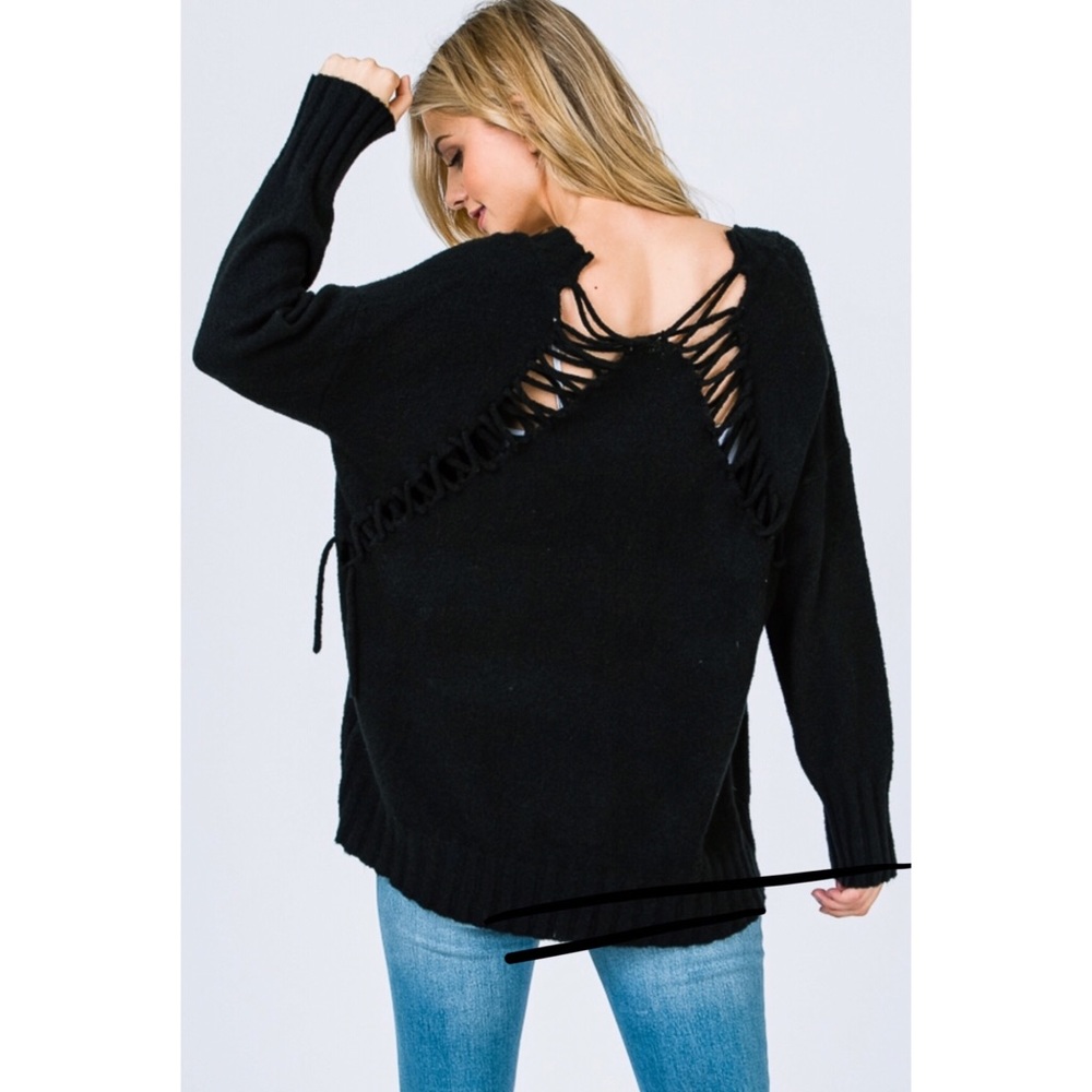 Laced Soft Semi Oversize Jumper Sweater - Picture 6 of 6